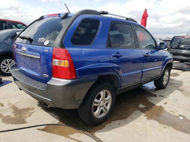 KNDJF723X77445544 - 2007 KIA SPORTAGE EX BLUE photo 3