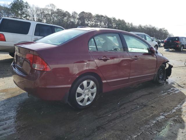 1HGFA16537L038445 - 2007 HONDA CIVIC LX RED photo 3