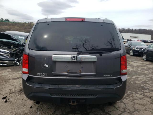 5FNYF4H29EB017063 - 2014 HONDA PILOT LX GRAY photo 6