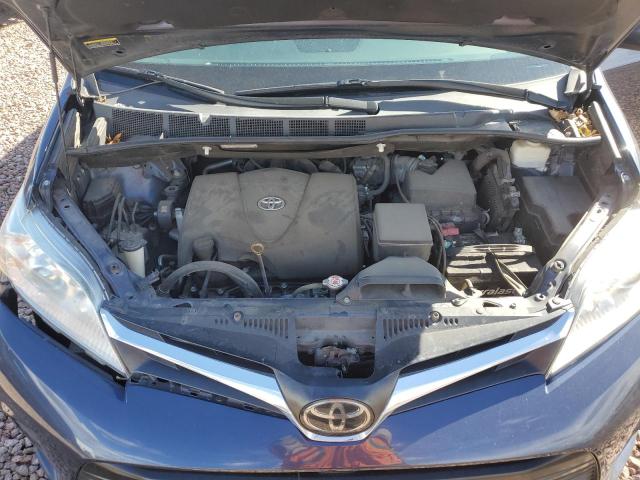 5TDKZ3DC1KS009276 - 2019 TOYOTA SIENNA LE BLUE photo 12