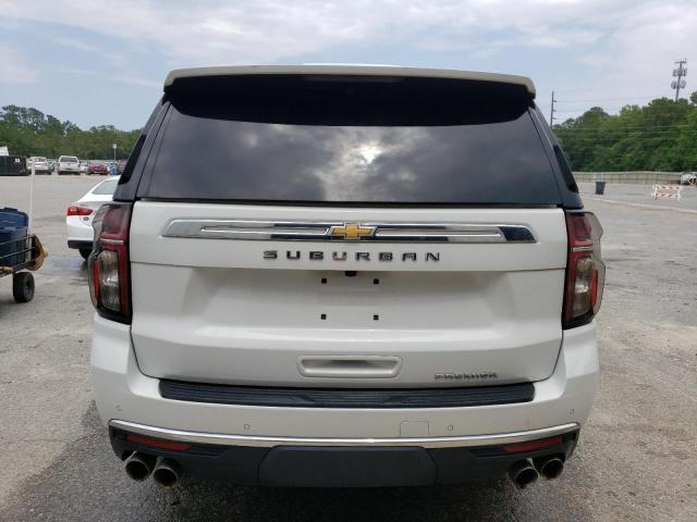 1GNSKFKD3NR100948 - 2022 CHEVROLET SUBURBAN K1500 PREMIER WHITE photo 6