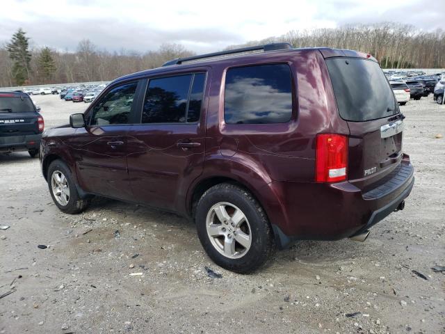 5FNYF4H61BB092936 - 2011 HONDA PILOT EXL BURGUNDY photo 2