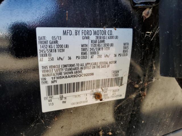 1FM5K8AR9DGC92056 - 2013 FORD EXPLORER POLICE INTERCEPTOR Ağ foto 13