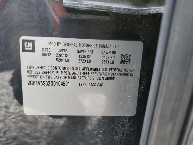 2G61V5S32D9104501 - 2013 CADILLAC XTS PLATINUM CHARCOAL photo 12