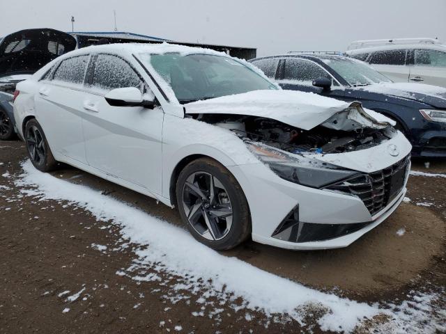 5NPLP4AG0MH004098 - 2021 HYUNDAI ELANTRA LIMITED WHITE photo 4