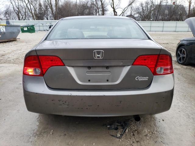 2HGFA16528H349377 - 2008 HONDA CIVIC LX GRAY photo 6