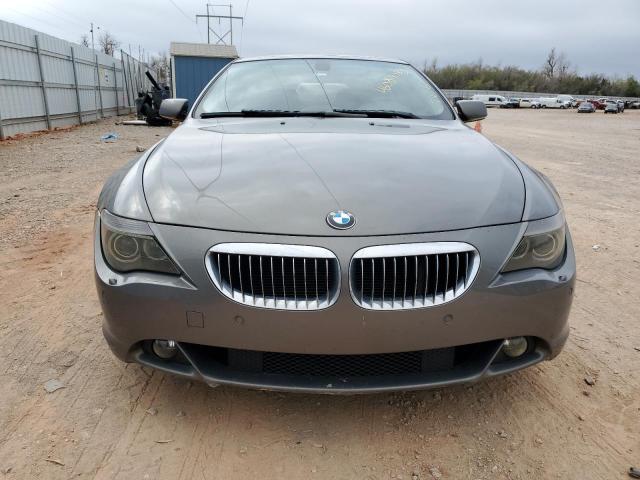 WBAEH73425B191984 - 2005 BMW 645 CI AUTOMATIC GRAY photo 5