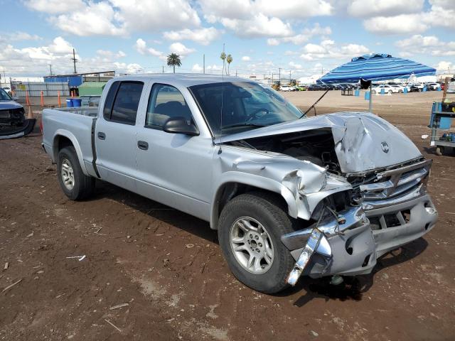 1D7HL48N24S750517 - 2004 DODGE DAKOTA QUAD SLT SILVER photo 4