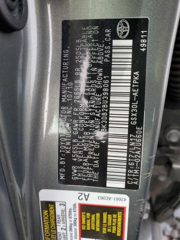 4T1BK3DB2BU398061 - 2011 TOYOTA AVALON BASE CHARCOAL photo 12