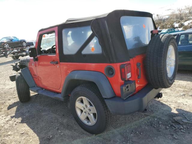 1C4AJWAG1EL323964 - 2014 JEEP WRANGLER SPORT RED photo 2