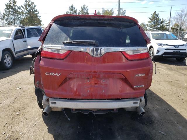 2HKRW2H94HH641980 - 2017 HONDA CR-V TOURING MAROON photo 6