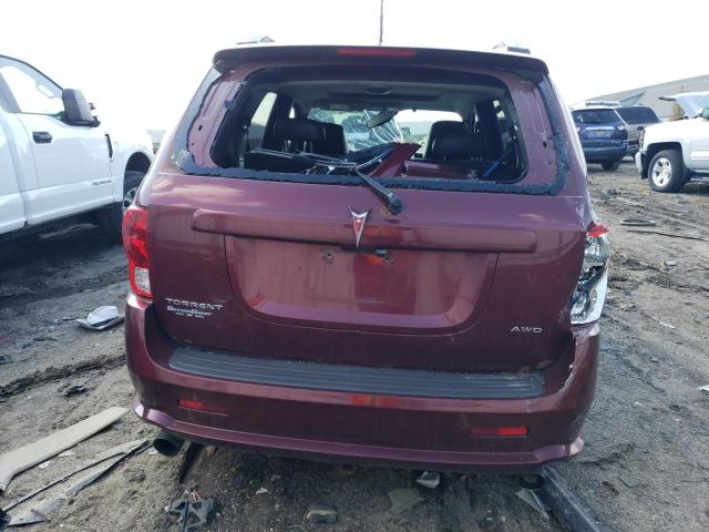 2CKDL637886324815 - 2008 PONTIAC TORRENT GXP BURGUNDY photo 6