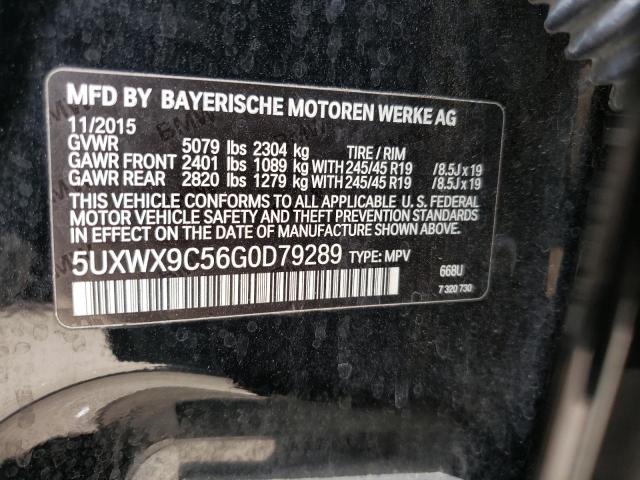 5UXWX9C56G0D79289 - 2016 BMW X3 XDRIVE28I BLACK photo 13