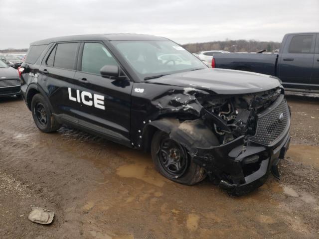 1FM5K8AB4MGC40868 - 2021 FORD EXPLORER POLICE INTERCEPTOR BLACK photo 4