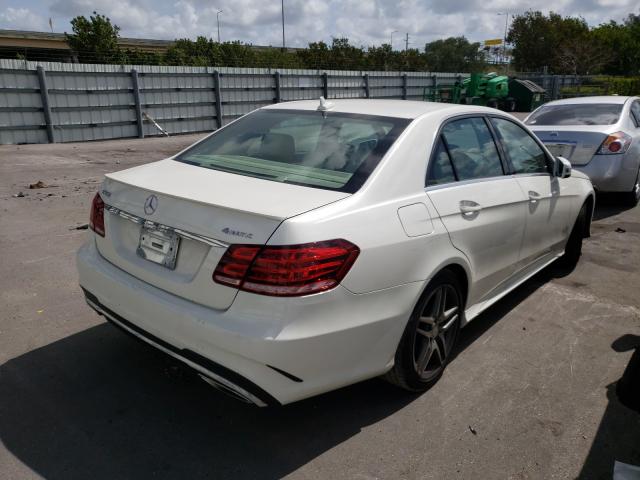 WDDHF9BB7EB053378 - 2014 MERCEDES-BENZ E 550 4MATIC WHITE photo 4