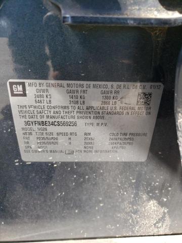 3GYFNBE34CS569256 - 2012 CADILLAC SRX PERFORMANCE COLLECTION Сұр фото 12