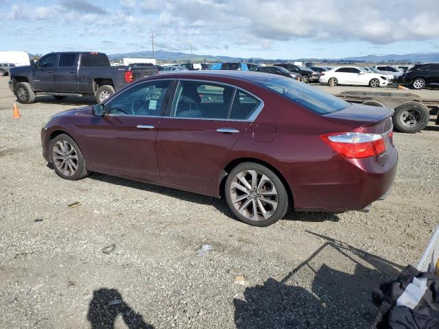 1HGCR2F5XEA134745 - 2014 HONDA ACCORD SPORT BURGUNDY photo 2