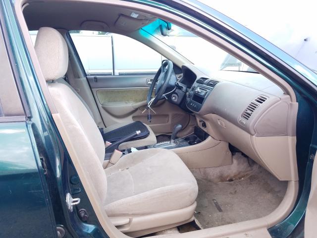 1HGES16542L081760 - 2002 HONDA CIVIC LX 绿色 照片 5
