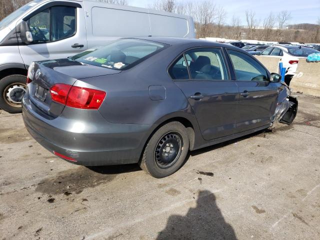 3VW2K7AJXCM407731 - 2012 VOLKSWAGEN JETTA BASE GRAY photo 3