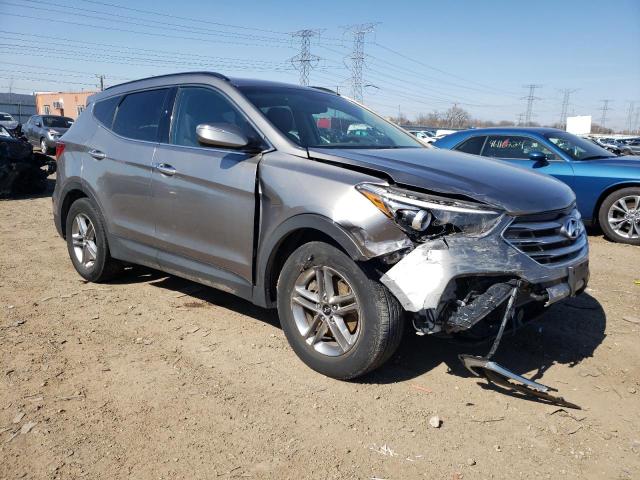 5XYZUDLB6JG550122 - 2018 HYUNDAI SANTA FE GRAY photo 4