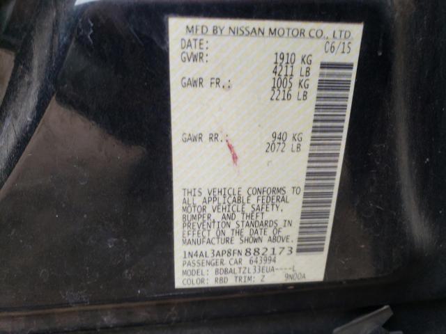 1N4AL3AP8FN882173 - 2015 NISSAN ALTIMA 2.5 GRAY photo 12