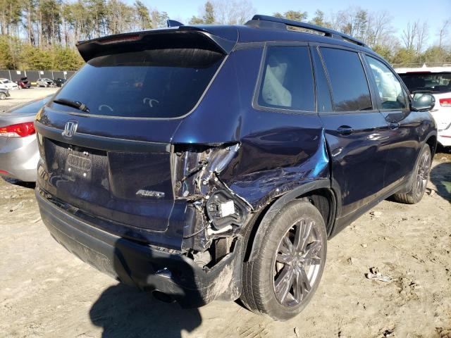 5FNYF8H56LB015107 - 2020 HONDA PASSPORT EXL Mavi foto 3