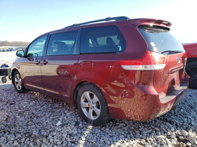 5TDKK3DCXBS023844 - 2011 TOYOTA SIENNA LE BURGUNDY photo 2