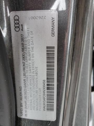 WAUW3AFC6HN000458 - 2017 AUDI A7 COMPETITION PRESTIGE GRAY photo 13