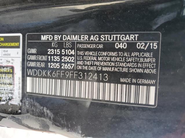 WDDKK6FF9FF312413 - 2015 MERCEDES-BENZ E 400 BLACK photo 12