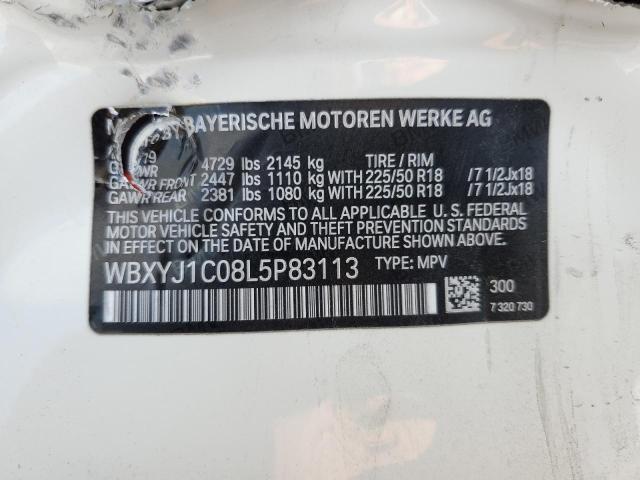 WBXYJ1C08L5P83113 - 2020 BMW X2 XDRIVE28I WHITE photo 13