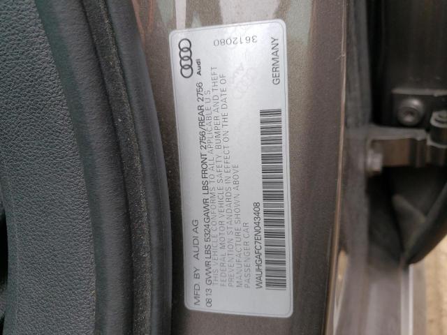 WAUHGAFC7EN043408 - 2014 AUDI A6 PRESTIGE ნაცრისფერი ფოტო 12