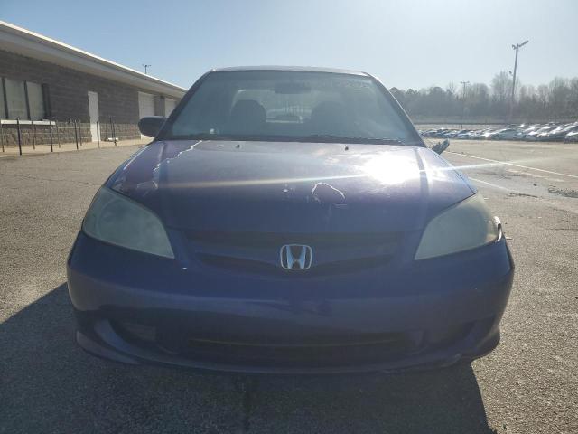 1HGES16325L026422 - 2005 HONDA CIVIC DX VP BLUE photo 5