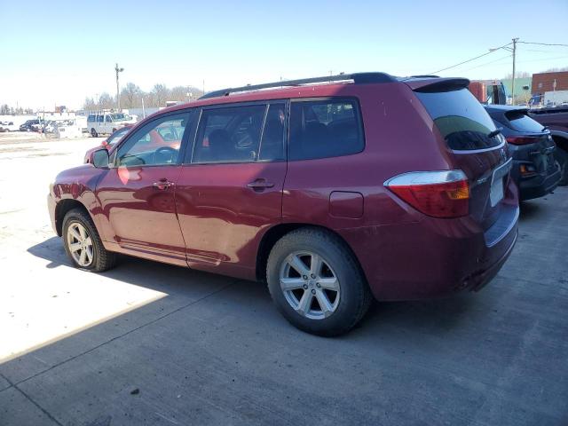 JTEDS41A282028503 - 2008 TOYOTA HIGHLANDER MAROON photo 2