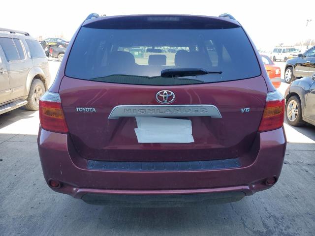 JTEDS41A282028503 - 2008 TOYOTA HIGHLANDER MAROON photo 6