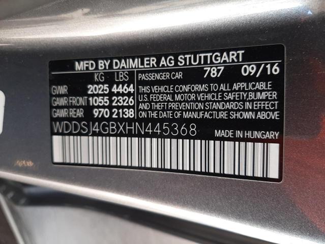 WDDSJ4GBXHN445368 - 2017 MERCEDES-BENZ CLA 250 4MATIC GRAY photo 13