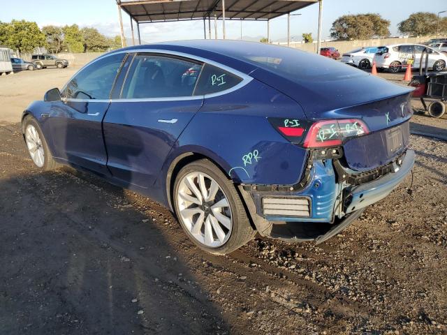 5YJ3E1EA1JF164379 - 2018 TESLA MODEL 3 BLUE photo 2