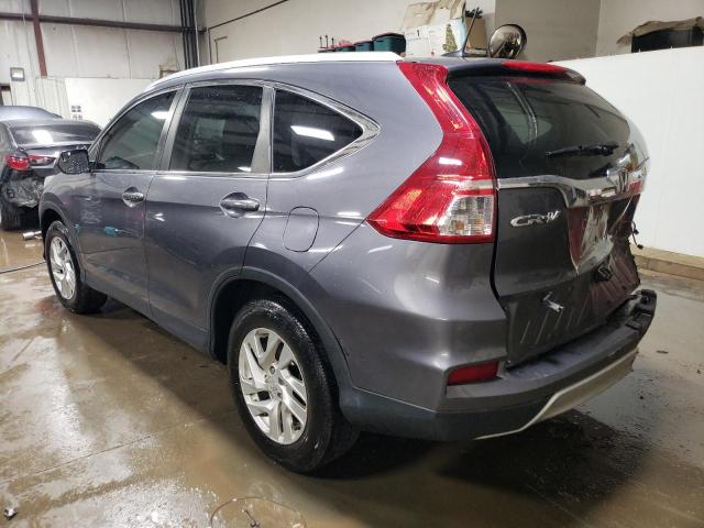 5J6RM4H76FL055395 - 2015 HONDA CR-V EXL GRAY photo 2