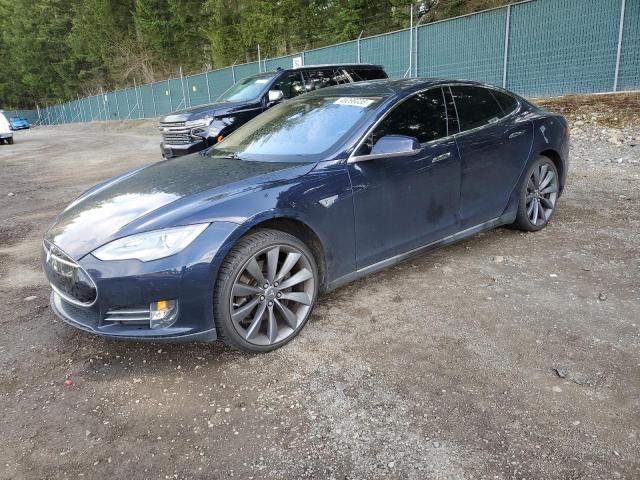 5YJSA1CP2DFP11694 - 2013 TESLA MODEL S BLUE photo 1