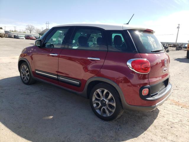 ZFBCFADH6GZ037919 - 2016 FIAT 500L TREKKING RED photo 2