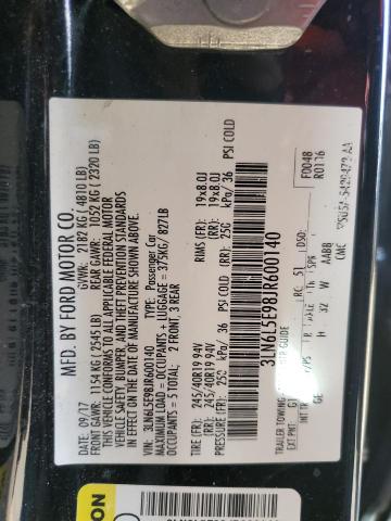 3LN6L5E98JR600140 - 2018 LINCOLN MKZ RESERVE შავი ფოტო 12