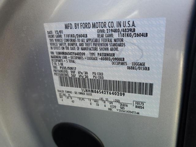 1LNHM86S42Y640209 - 2002 LINCOLN LS 银色 照片 13