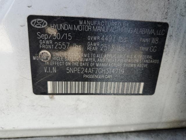 5NPE24AF7GH314719 - 2016 HYUNDAI SONATA SE WHITE photo 12