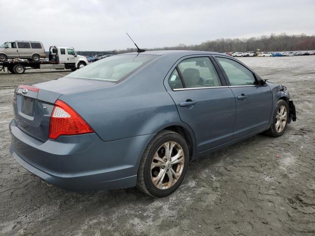 3FAHP0HA1CR251812 - 2012 FORD FUSION SE BLUE photo 3