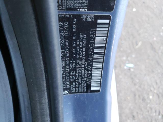 WBAEW53402PG17831 - 2002 BMW 330 XI BLUE photo 12