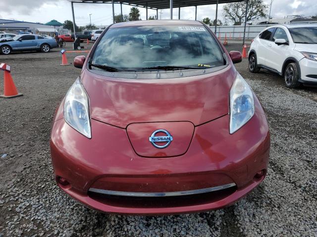 1N4AZ0CP3DC421269 - 2013 NISSAN LEAF S BURGUNDY photo 5