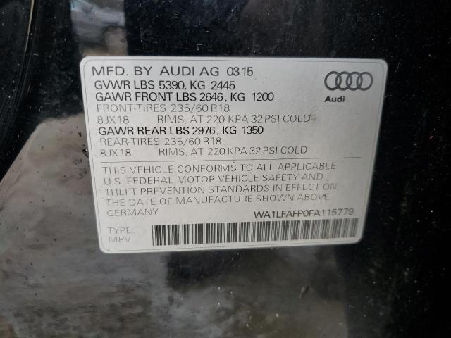 WA1LFAFP0FA115779 - 2015 AUDI Q5 PREMIUM PLUS BLACK photo 12