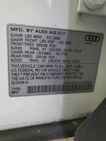 WA1VAAF77HD048557 - 2017 AUDI Q7 PRESTIGE 白色 照片 13