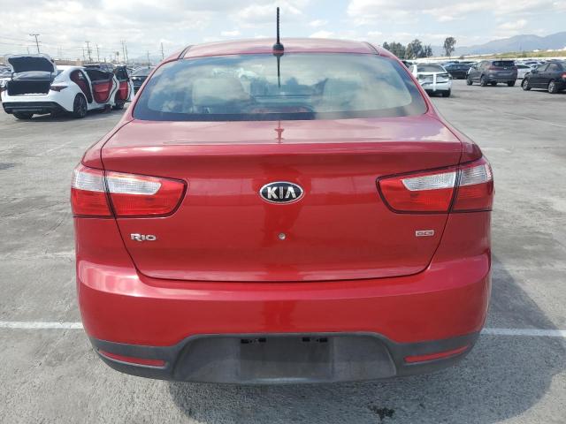 KNADM4A33F6511131 - 2015 KIA RIO LX RED photo 6