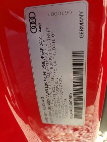 WAUP4AF59JA002639 - 2018 AUDI S5 PREMIUM PLUS 红色 照片 13