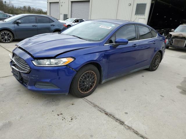 1FA6P0G71E5352836 - 2014 FORD FUSION S BLUE photo 1